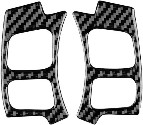 Real Carbon Fiber Steering Wheel Button Frame Covers - for Lexus is 2013-2019, Carbon Fiber Accessories for Lexus IS250 IS350 IS300h IS200t IS300 (Include F Sport, Non-Cutout Style, Black) in Saudi Arabia