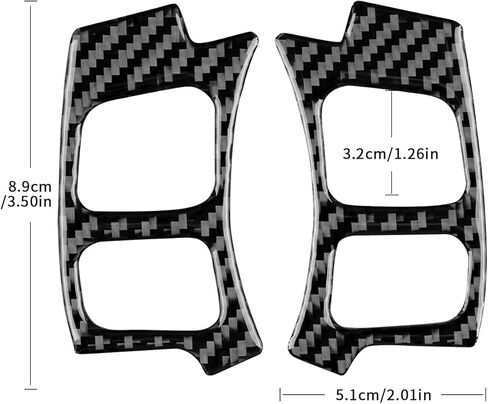 Real Carbon Fiber Steering Wheel Button Frame Covers - for Lexus is 2013-2019, Carbon Fiber Accessories for Lexus IS250 IS350 IS300h IS200t IS300 (Include F Sport, Non-Cutout Style, Black) in Saudi Arabia