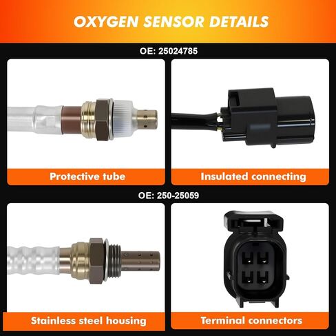 2016-2020 O2 Oxygen Sensor Upstream Downstream Oxygen Sensors Compatible for Acura MDX 17-20, RDX 17-18, TLX 16-20 V6 3.5L, Honda Pilot 16-18 V6 3.5L, Replaces 25025059, 25024785 in Saudi Arabia