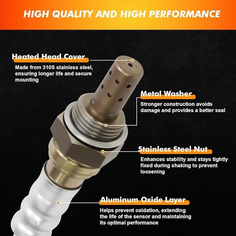 2016-2020 O2 Oxygen Sensor Upstream Downstream Oxygen Sensors Compatible for Acura MDX 17-20, RDX 17-18, TLX 16-20 V6 3.5L, Honda Pilot 16-18 V6 3.5L, Replaces 25025059, 25024785 in Saudi Arabia