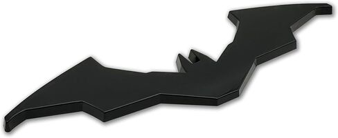 Officially Licensed DC Comics The Batman Movie Bat Symbol Blackout Automotive-Grade 3D Contour Acrylic Superhero Emblem for Cars, Trucks, and All Auto | Weatherproof Universal Fit at 4.8" x 1.5" in Kuwait