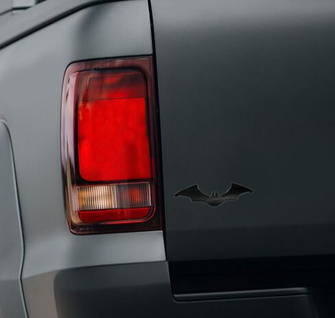 Officially Licensed DC Comics The Batman Movie Bat Symbol Blackout Automotive-Grade 3D Contour Acrylic Superhero Emblem for Cars, Trucks, and All Auto | Weatherproof Universal Fit at 4.8" x 1.5" in Kuwait