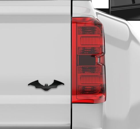 Officially Licensed DC Comics The Batman Movie Bat Symbol Blackout Automotive-Grade 3D Contour Acrylic Superhero Emblem for Cars, Trucks, and All Auto | Weatherproof Universal Fit at 4.8" x 1.5" in Kuwait