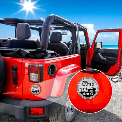 zomble شارة تصنيف شعار السيارة، 4 × 4 شارة السيارات 3D شارات معدنية شعارات جولة شعار الشارات سيارة شارة الشارات ملصقات لسيارات جيب رانجلر الشاحنات سيارات الدفع الرباعي الشعارات in Saudi Arabia