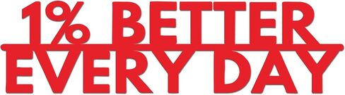 Slickss 1% Better Every Day Metal Wall Decor, Motivational & Inspirational Wall Art, Office Wall Decor, Gym Wall Art for Home Office, Fitness Gym Motivation Decor(15.6 Inch) in Kuwait