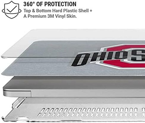 Skinit Case + Skin Compatible with MacBook Air 13in M1 (2021) - Officially Licensed OSU Ohio State Logo Design in Saudi Arabia