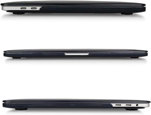 حافظة من البلاستيك الصلب غير اللامع ذات ملمس ناعم للغاية لجهاز MacBook Pro 2016 مقاس 13 بوصة مع مستشعر ID باللمس - A1706/A1708. الموديل. أسود غير لامع in Saudi Arabia