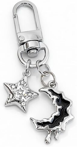 Moon Keychain – Star Keychains Bag Charm for Women with Rhinestone Decoration, Cute Key Chains Car Keys Gifts for Moon Lovers, Girls, Firends, Teenages, Students in Kuwait