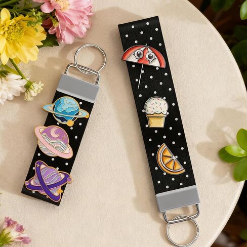 2Pcs Portable Pin Badge Display Felt Keychain, Pin Display Keychain Bag Charm Holder Decorations Supplies Bag Charm Holder Two Lengths Suitable for Hanging on Bags in Kuwait