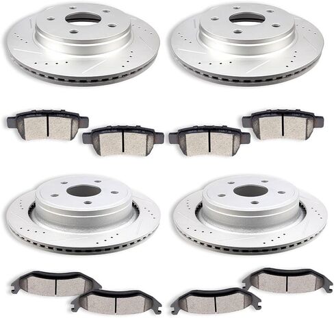 Brake and Rotors Kits,SCITOO 4pcs Brake Rotors and 8pcs Ceramic Brake Pads fit for 07-09 for Chrysler Aspen,07-09 for Dodge for Durango,06-10 for Dodge for Ram 1500,11-18 for Ram 1500 in Saudi Arabia