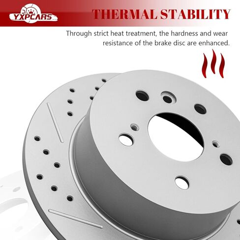 طقم دوارات مشقوقة أمامية وخلفية ومجموعة مكابح قرصية سيراميك لكزس Es350 2007-2012، لتويوتا أفالون 2008 2009 2010 2011 2012/ كامري 2007-2011 in Kuwait