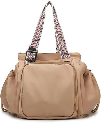Multi-Pocket Tote Bag, Oxford Fabric Travel Handbag,15 Pockets, Convertible to Backpack 、Shoulder, for Daily Use and Moms in Saudi Arabia