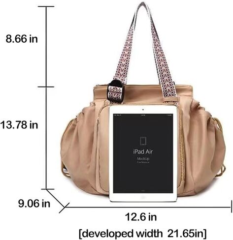 Multi-Pocket Tote Bag, Oxford Fabric Travel Handbag,15 Pockets, Convertible to Backpack 、Shoulder, for Daily Use and Moms in Saudi Arabia