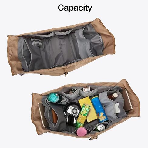 Multi-Pocket Tote Bag, Oxford Fabric Travel Handbag,15 Pockets, Convertible to Backpack 、Shoulder, for Daily Use and Moms in Saudi Arabia