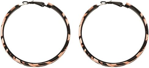 أقراط دائرية كبيرة الحجم بطبعة الفهد للنساء خفيفة الوزن ودائرة مستديرة رفيعة ومجوهرات عصرية أنيقة للحفلات in Kuwait