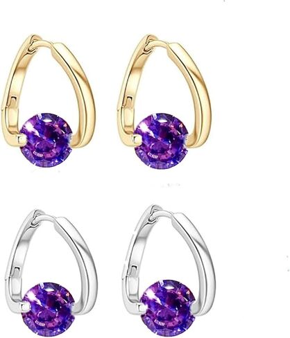 Lymphatic Drainage Earrings for Women Lymphatic Activity Hoop Earrings Magnetotherapy Germanium Earrings Sparkle CZ Hoop Earrings in Kuwait