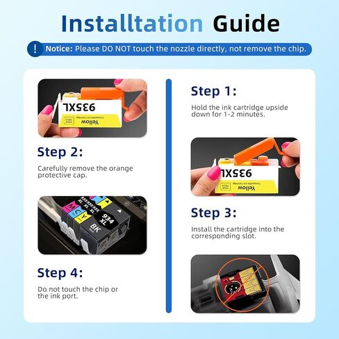 934XL/935XL High Yield INK Cartridge Replacement for HP934XL/935XL HP934/935 934/935 XL Combo Pack Compatible with HP OfficeJet 6220 6800 6812 6815 6820 6822 6825 ( Black Cyan Magenta Yellow 4 Pack) in Kuwait