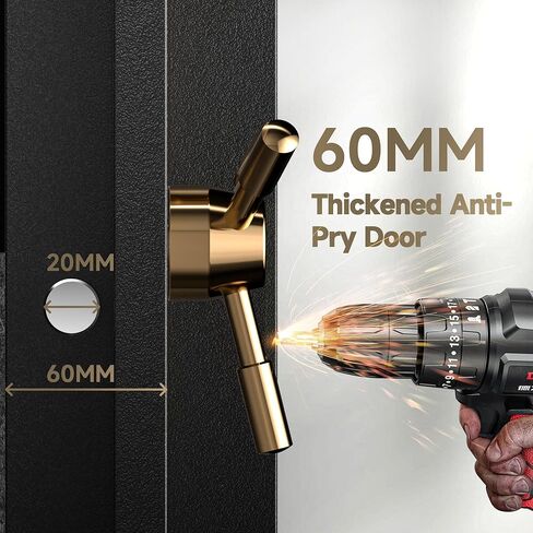 KAER 25 Biometric Gun Safe, Wider and Deeper Fingerprint Gun Safes for Rifle and Pistols, Large Quick Access Heavy-Duty Gun Cabinet for Firearm Ammo with Drawer & Gun Rack, Assembled in Kuwait
