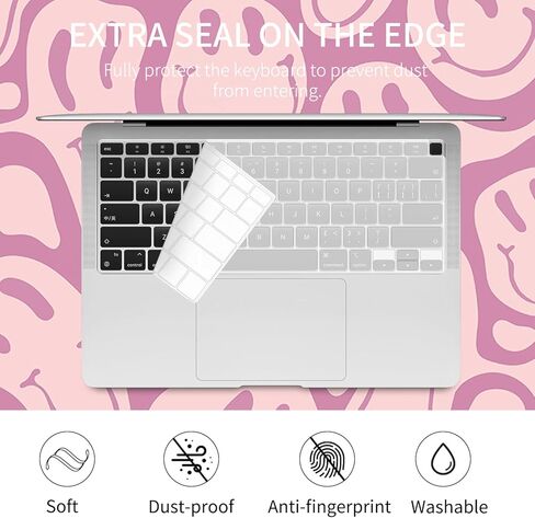 حافظة كمبيوتر محمول متوافقة مع جهاز MacBook Air 13 بوصة من Watbro إصدار 2020 2019 2018 إصدار A2337 M1/A2179/A1932، حافظة بنمط حديث من السبعينيات، مناسبة لجهاز MacBook Air 2020 مع معرف اللمس in Kuwait