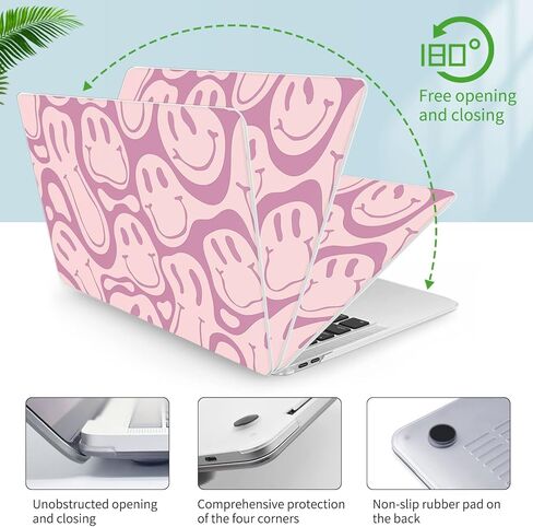 حافظة كمبيوتر محمول متوافقة مع جهاز MacBook Air 13 بوصة من Watbro إصدار 2020 2019 2018 إصدار A2337 M1/A2179/A1932، حافظة بنمط حديث من السبعينيات، مناسبة لجهاز MacBook Air 2020 مع معرف اللمس in Kuwait