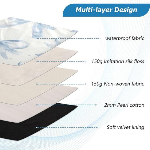 360° Protective 13-14 Inch Laptop Sleeve. Puffy Carrying Case Laptop Cover for MacBook Pro 14 Inch Sleeve, MacBook Air 13 Inch, Notebook Computer Pocket Case Little Blue Bow in Kuwait