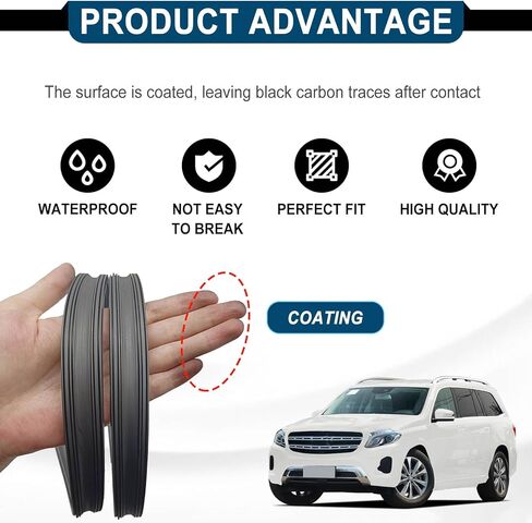 4 Pcs DIY Adjustable Windscreen Wiper Rubber Strips, Windshield Wiper Blades Refills, Frameless Window Boneless Insert Silicone Strips, Universal for Car, SUV, Truck(25.5Inch) in Kuwait