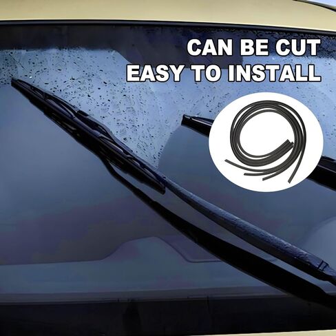 4 Pcs DIY Adjustable Windscreen Wiper Rubber Strips, Windshield Wiper Blades Refills, Frameless Window Boneless Insert Silicone Strips, Universal for Car, SUV, Truck(25.5Inch) in Kuwait