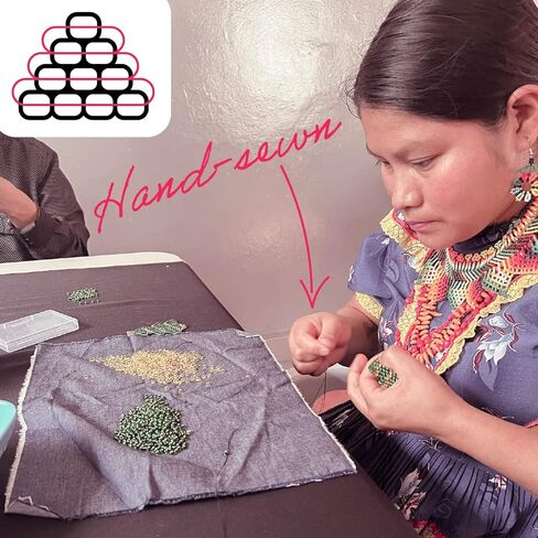 Floral Fringe Bead Seed Earrings for Women Jardin Botanico – Boho Beaded Dangle Earrings – Handmade Lightweight Jewelry by Embera Bead Project – Hypoallergenic Stainless Steel in Saudi Arabia