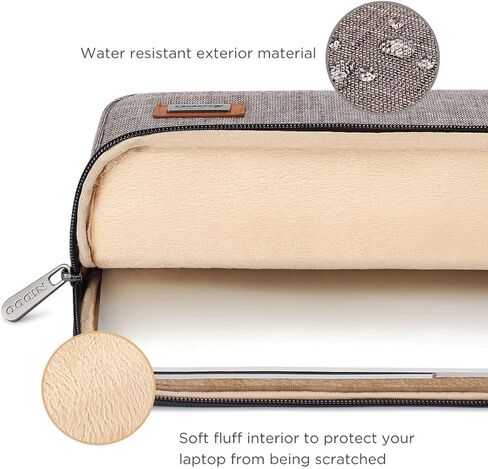 NIDOO 11 Inch Water-Resistant Laptop Sleeve Case Protective Bag Portable Pouch for 12.9" iPad Pro 2018/13" MacBook Air 2018/13" MacBook Pro 2016-2018/12.3" Surface Pro 7/12" Galaxy Book2, Rosybrown in Kuwait