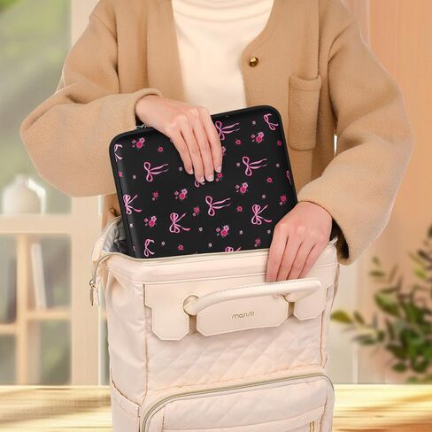 MOSISO 13.3 inch Laptop Case, 13-13.3 inch Laptop Sleeve Compatible with MacBook Air 13 13.6 M4 M3 M2 M1/Pro 13/Pro 14,HP Dell ASUS Lenovo,Neoprene Computer Sleeve Bag Cover with Small Case,Roses&Bows in Saudi Arabia