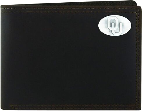 NCAA South Carolina Fighting Gamecocks Brown Wrinkle Leather Bifold Concho Wallet, One Size in Kuwait