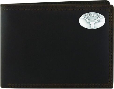 NCAA South Carolina Fighting Gamecocks Brown Wrinkle Leather Bifold Concho Wallet, One Size in Kuwait