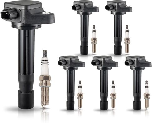 ENA UF603 Ignition Coils Pack and 97390 Platinum Spark Plug 2009-2017 Compatible with Acura Honda Accord Crosstour Odyssey RL TL TSX V6 3.5L 3.7L for 5C1722 IC727 C1665 30520R70A01 Set of 6 in Saudi Arabia