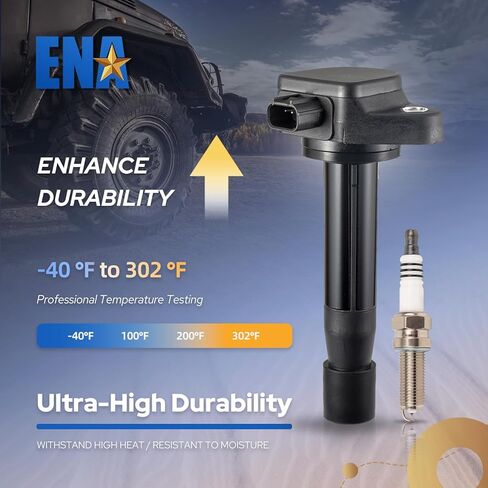 ENA UF603 Ignition Coils Pack and 97390 Platinum Spark Plug 2009-2017 Compatible with Acura Honda Accord Crosstour Odyssey RL TL TSX V6 3.5L 3.7L for 5C1722 IC727 C1665 30520R70A01 Set of 6 in Saudi Arabia