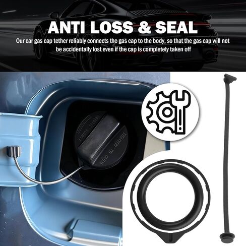 Car Gas Cap Tether with Gas Cap Gasket Replacement OEM 17670TR0A01,Anti-lost Car Fuel Caps Strap Compatible with Honda,Essential Cars Fuel Tank Caps Strap & Gasket Kit in Kuwait