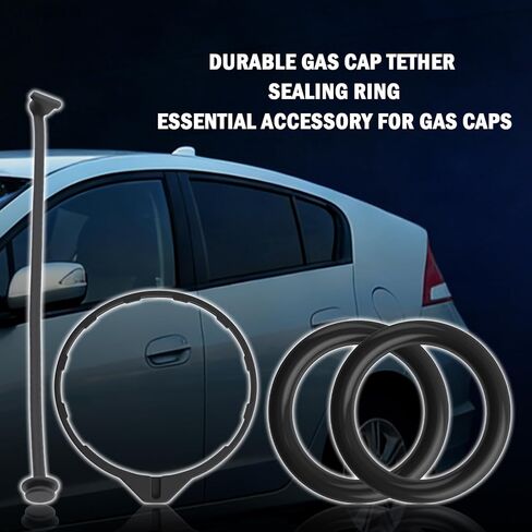 Car Gas Cap Tether with Gas Cap Gasket Replacement OEM 17670TR0A01,Anti-lost Car Fuel Caps Strap Compatible with Honda,Essential Cars Fuel Tank Caps Strap & Gasket Kit in Kuwait