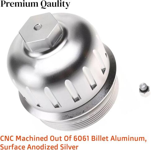 Billet Fuel Filter Housing Cap Compatible with 2017-2019 Chevy/GMC 6.6L L5P Duramax Diesel 134001 2500HD 3500HD, OE #: 134001 in Kuwait