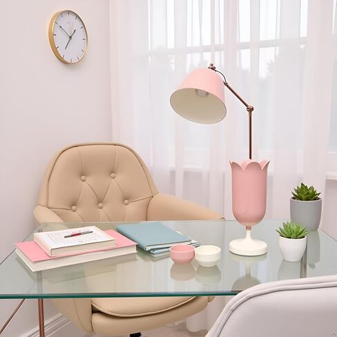 Pink Cute Tulip Pen Holder Pens Cup for Desk Pen Brush Organizer Office Stationery Supplies Home Decor Desk Supplies Holders and Dispensers,Plastic Pencil Holders in Saudi Arabia