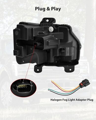 مصباح ضباب KEWISAUTO OEM مع DRL لـ 2024 2025 Ford F150، مصباح ضباب LED على الجانب الأيسر للسائق ضوء النهار للجري لـ Ford F-150 Lariat/King Ranch/Platinum 2024-2025، استبدال #RL3Z15201A in Saudi Arabia