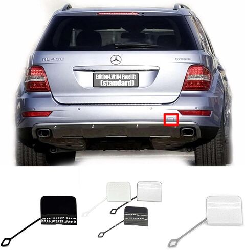 Rear Tow Cover Fit 08-11 Mercedes Benz ML X164 FL for ML280 ML300 ML320 ML350 ML420 ML450 ML500 ML550 63AMG 2008 2009 2010 2011 Bumper Hook Eye Cap 1648853223 White in Saudi Arabia
