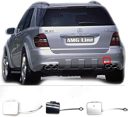 Rear Tow Cover Fit 08-11 Mercedes Benz ML X164 FL for ML280 ML300 ML320 ML350 ML420 ML450 ML500 ML550 63AMG 2008 2009 2010 2011 Bumper Hook Eye Cap 1648853223 White in Kuwait