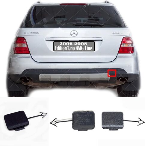 Rear Tow Cover Fit 08-11 Mercedes Benz ML X164 FL for ML280 ML300 ML320 ML350 ML420 ML450 ML500 ML550 63AMG 2008 2009 2010 2011 Bumper Hook Eye Cap 1648853223 White in Saudi Arabia