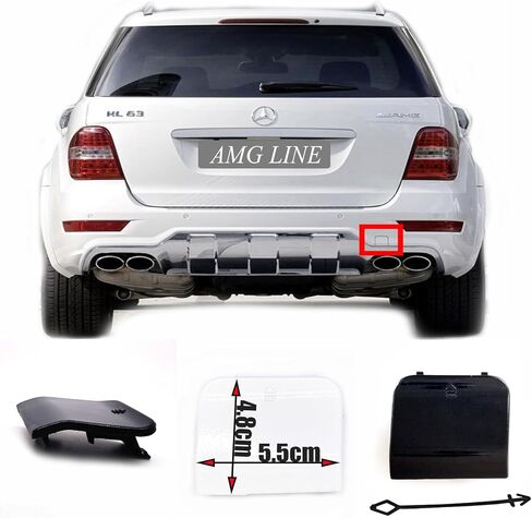 Rear Tow Cover Fit 08-11 Mercedes Benz ML X164 FL for ML280 ML300 ML320 ML350 ML420 ML450 ML500 ML550 63AMG 2008 2009 2010 2011 Bumper Hook Eye Cap 1648853223 White in Saudi Arabia