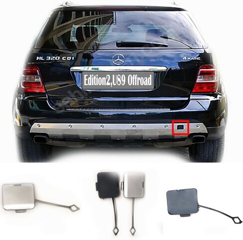 Rear Tow Cover Fit 08-11 Mercedes Benz ML X164 FL for ML280 ML300 ML320 ML350 ML420 ML450 ML500 ML550 63AMG 2008 2009 2010 2011 Bumper Hook Eye Cap 1648853223 White in Saudi Arabia