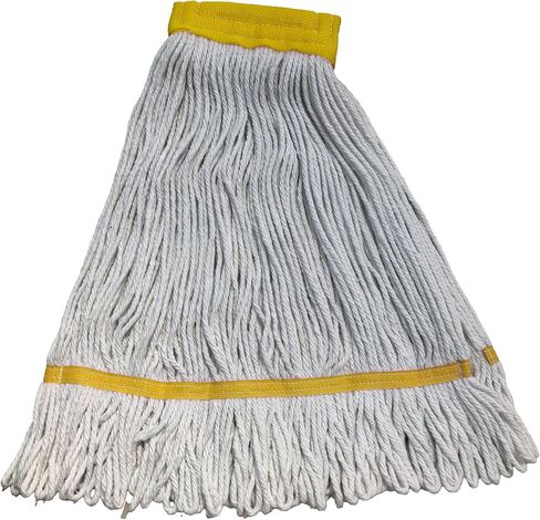 Nine Forty Industrial and Commercial-Grade Looped End Wet Mop - String Mop with 42"-72" Adjustable Aluminum Handle Length - Flip Grip Clamp - for Optimal Absorption and Durability - Blue in Saudi Arabia