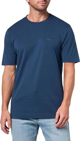 BOSS Mens Small Logo Cotton Crewneck T-Shirt in Kuwait