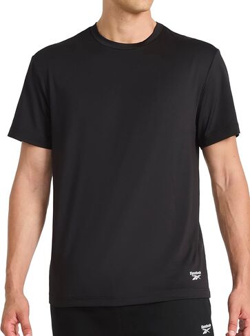 تي شيرت رجالي من Reebok Sonic Bolt بأكمام قصيرة ورقبة مستديرة، مقاس قياسي، نسيج جيرسي خفيف الوزن ذو ملمس رائع in Saudi Arabia