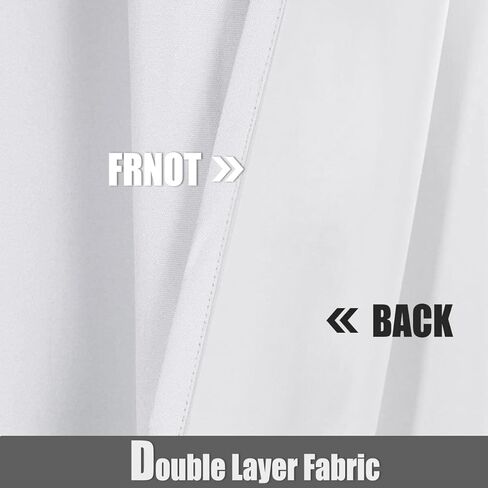 Jubilantex ستائر تعتيم من الكتان الأبيض النقي بطول 63 بوصة لغرفة النوم، نافذة صغيرة للمزرعة، ستائر نافذة تعتيم كاملة لتوفير الطاقة لغرفة المعيشة، حلقة معدنية علوية 54 بوصة × 63 بوصة 2 لوح in Kuwait