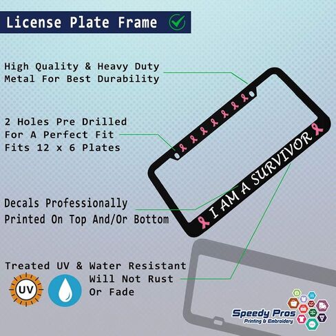 مدعوم من الديناصورات الزنك معدن لوحة ترخيص حامل بطاقة السيارات السيارات الإطار - أسود 2 الثقوب in Kuwait