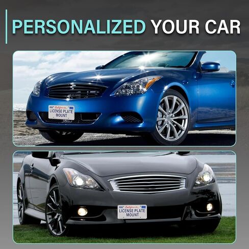 حامل دعامة تثبيت على المصد الأمامي بدون حفر متوافق مع Nissan 370Z Juke Rogue Infiniti FX JX QX G37 Q60 إطار لوحة الترخيص الأمامي ملحقات تركيب لوحة الترخيص الأمامية in Kuwait